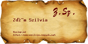 Zám Szilvia névjegykártya